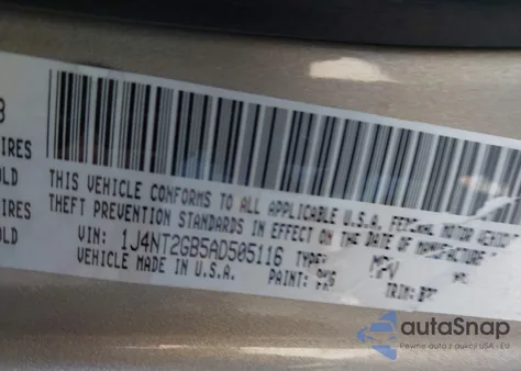 2010 Jeep Patriot Sport z USA, uszkodzony, nr VIN 1J4NT2GB5AD505116